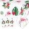 3 PCS Hawaiian Luau Tablecloth, Tropical Flamingo Disposable Aluminium Rectangular TableCovers, Aloha Tropical Palm Leaves Table Cloth, Summer Beach Table Cloths for Kids Birthday Party Supplies